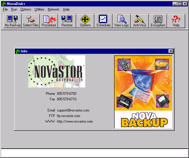 NovaBack Workstation Edition QIC Screenshot